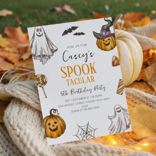 Kids Spooktacular Halloween Birthday Party Invitation