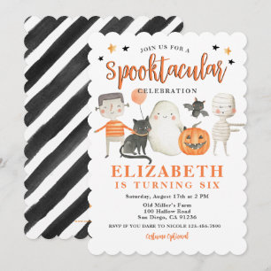 Kids Spooktacular Halloween Birthday Party Invitation