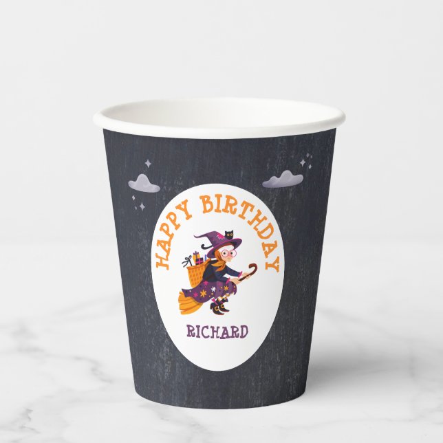 Kids Spooky Halloween Costume Birthday Paper cup (Front)