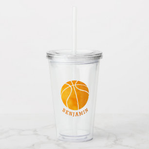 Kids Sports Basketball Athletic Personalised Boys Acrylic Tumbler