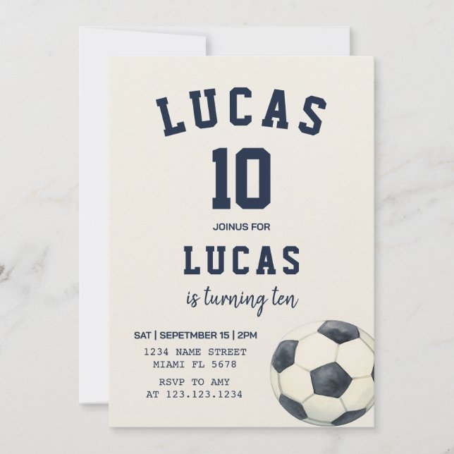 Kids Sports Party Invite (Front)