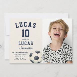 Kids Sports Party Invite with photo