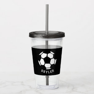 Kids Sports Soccer Athletic Personalised Boys Acrylic Tumbler