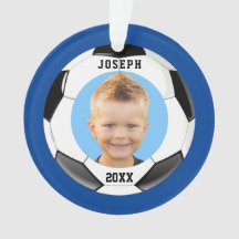 Kids Sporty Blue Photo Soccer 