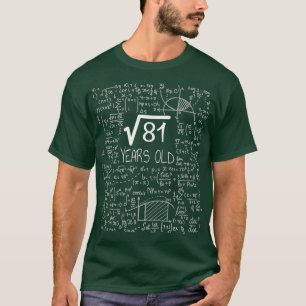 Kids Square Root 81 Birthday Designs Gifts For Mat T-Shirt