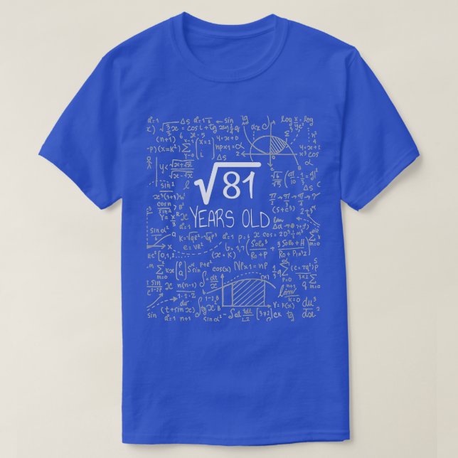 Kids Square Root 81 Birthday Designs Gifts For Mat T-Shirt (Design Front)