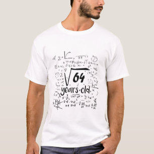 Kids Square Root Of 64 - 8Th Bday 8 Year Old Math T-Shirt