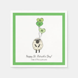 Kids St. Patrick’s Day Sheep & Shamrock Napkin