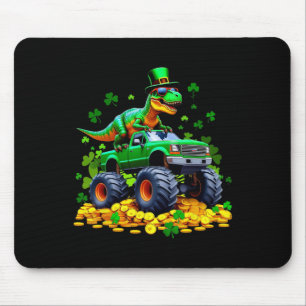 Kids St Patricks Day 2026 - Dinosaur Riding Monste Mouse Mat