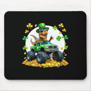 Kids St Patricks Day 2026 - Dinosaur Riding Monste Mouse Mat