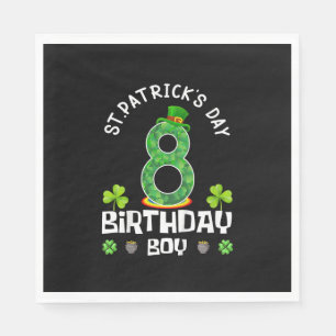 Kids St. Patrick's Day Birthday 8th 2015 T-Shirt Napkin