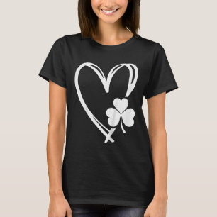 Kids St Patricks Day Cute Heart Love Shamrock Iris T-Shirt