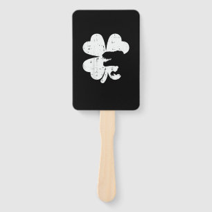 Kids St Patricks Day Dino Shamrock Saint Paddys Tr Hand Fan