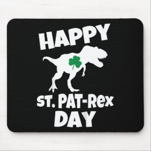 Kids St Patricks Day Dinosaur T-rex Funny Toddler  Mouse Mat