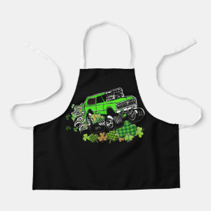 Kids St Patricks Day forLeprechaun Monster Truck Apron