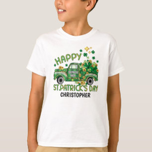 Kids St Patricks Day Fun Customisable Design Name T-Shirt