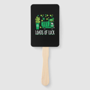Kids St Patricks Day Garbage Truck Load Of Luck To Hand Fan