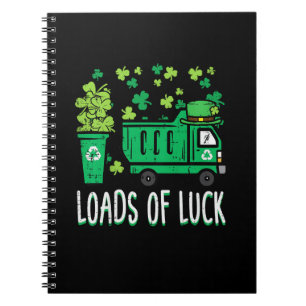 Kids St Patricks Day Garbage Truck Load Of Luck To Notebook