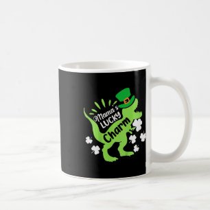 Kids St Patricks Day Mamas Lucky Charm Dinosaur Ir Coffee Mug