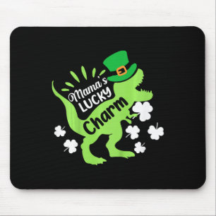 Kids St Patricks Day Mamas Lucky Charm Dinosaur Ir Mouse Mat