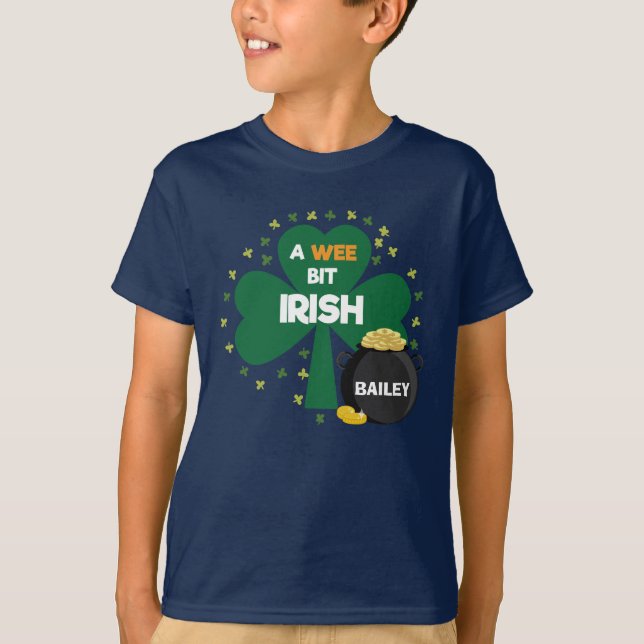 kids st patricks day shirts | funny personalised (Front)