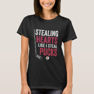 Kids Stealing Heart Like I Steal Pucks Valentines T-Shirt