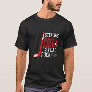 Kids Stealing Heart Like I Steal Pucks Valentines T-Shirt