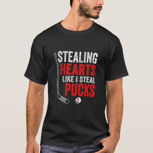 Kids Stealing Heart Like I Steal Pucks Valentines  T-Shirt