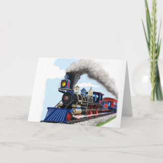 kids steam train card