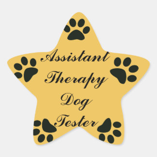 Kids Sticker~ Assistant Therapy Dog Tester Star Sticker