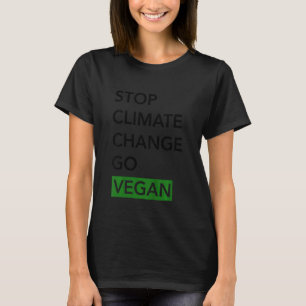 Kids Stop Climate Change Go Vegan T-Shirt
