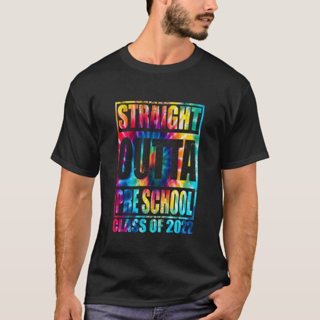 Kids Straight Outta Preschool Pre School Graduatio T-Shirt (Front)