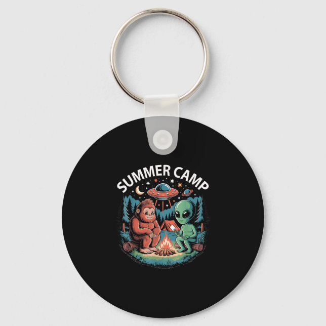 Kids summer camp alien ufo director crew host key ring (Front)