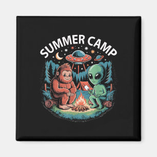 Kids summer camp alien ufo director crew host magnet
