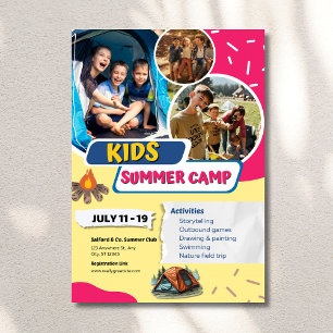 Kids Summer Camp Flyer, Kids Bootcamp Summer  Flyer