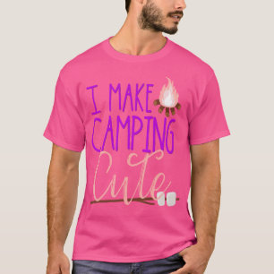 Kids Summer Camp Girls I Make Camping Cute Scout D T-Shirt