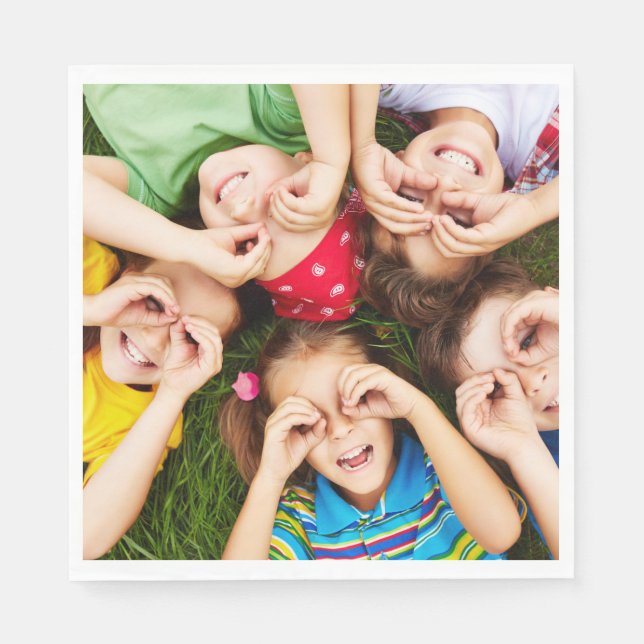 Kids Summer Fun Paper Napkin (Front)