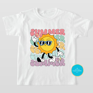 Kids Summer Shirt   Cool Retro Sun T-Shirt 