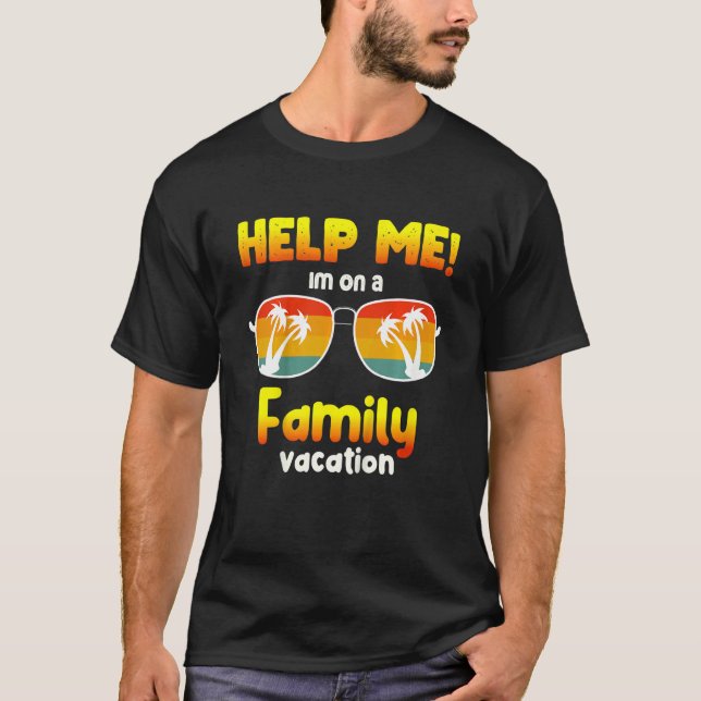Kids Summer Vacation For Teens Help Me I'm On A Fa T-Shirt (Front)