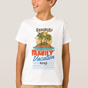 Kids Sunset Family Cruise Personalize T-Shirt