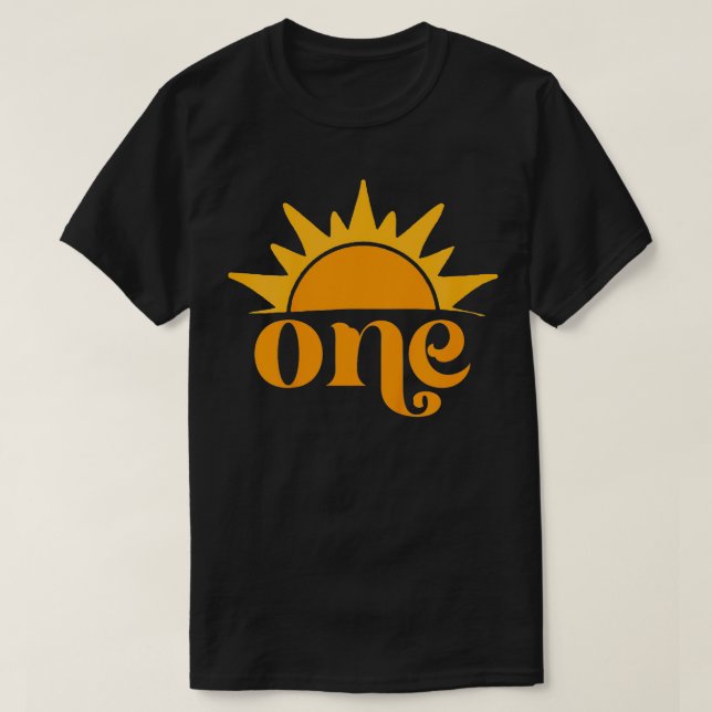 Kids Sunshine First Birthday Trip Around the Sun 1 T-Shirt (Design Front)