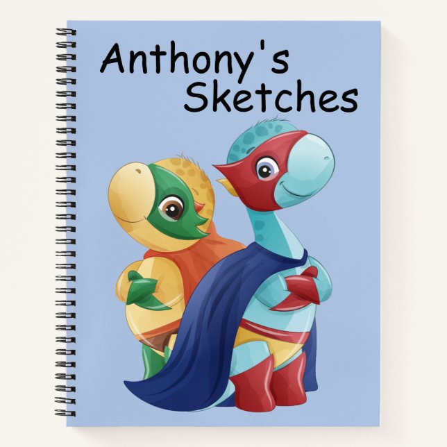 Kids Super Hero Sketch  Notebook (Front)
