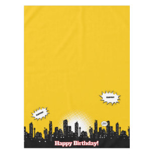Kids Superhero Cartoon Movie Party Tablecloth