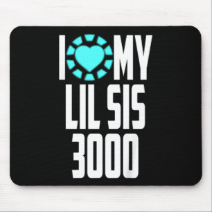 Kids Superhero Movie Quote I Love My Lil Sis 3000  Mouse Mat
