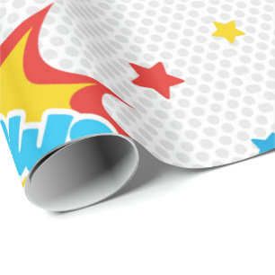 Kids Superhero Wrapping Paper