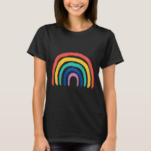 Kids Sweet Children Rainbow Design Painted Girl Gi T-Shirt