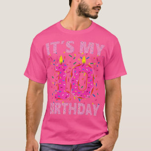 Kids Sweet doughnut It's My 10th Birthday  10 Yrs  T-Shirt