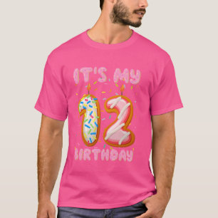 Kids Sweet doughnut It's My 12th Birthday Turning T-Shirt