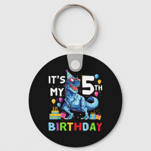 Kids Sweet doughnut It's My 5th Birthday 5 Yrs Ol Key Ring