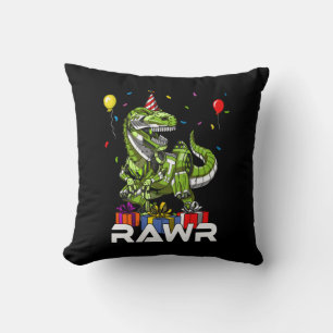 Kids T-Rex Dinosaur Robot Rawr Birthday Boy Party Cushion